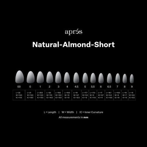 APRES Ombré©© Natural Almond Short Box of Tips - (210pcs)