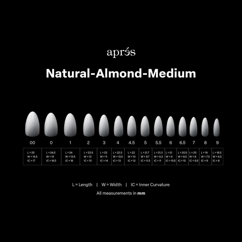 APRES Ombré©© Natural Almond Medium Box of Tips - (210pcs)