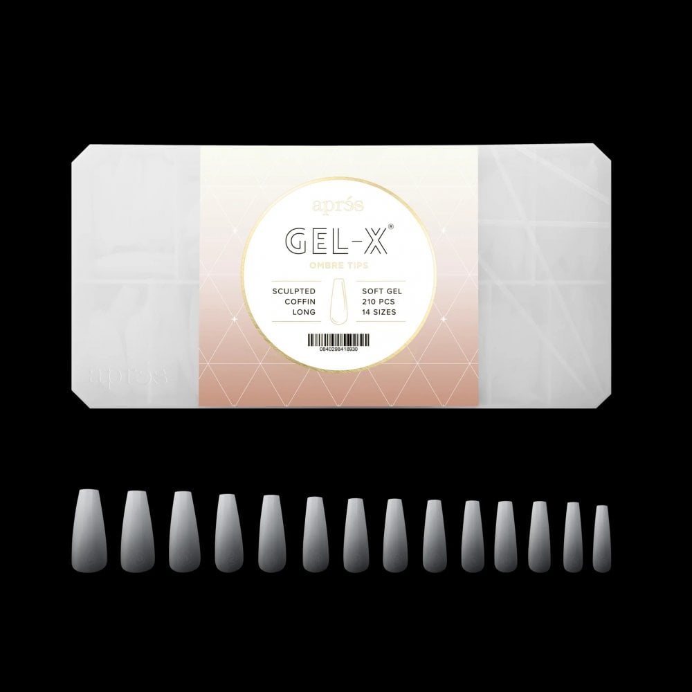 APRES Ombré©© Sculpted Coffin Long Box of Tips - (210pcs)
