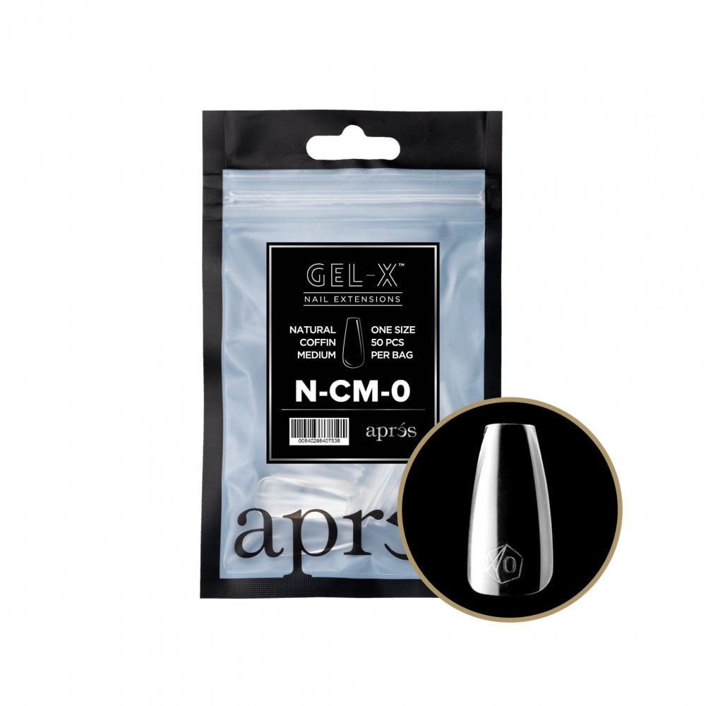 APRES Gel-X® Natural Coffin Refill Tips