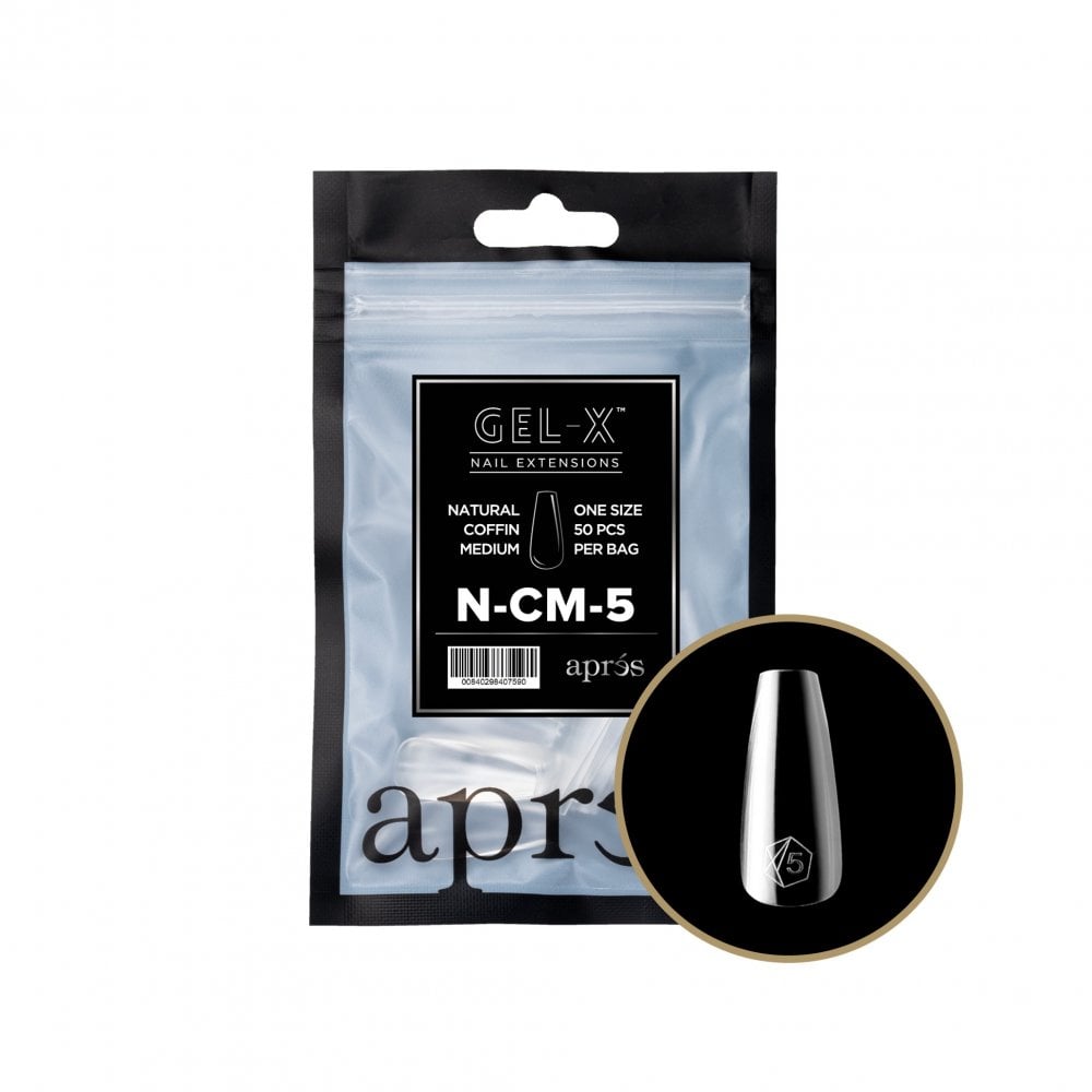 APRES Gel-X® Natural Coffin Refill Tips