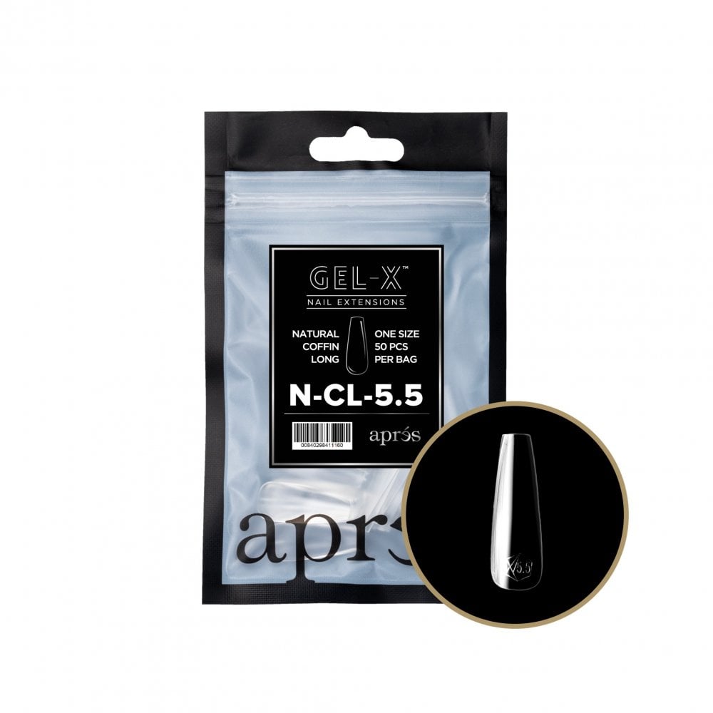 APRES Gel-X® Natural Coffin Refill Tips