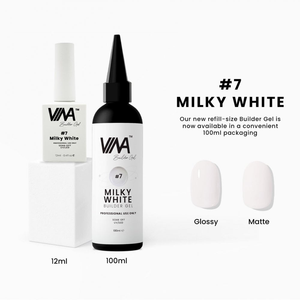 VINA Gel Refill 100ml - Milky White #7