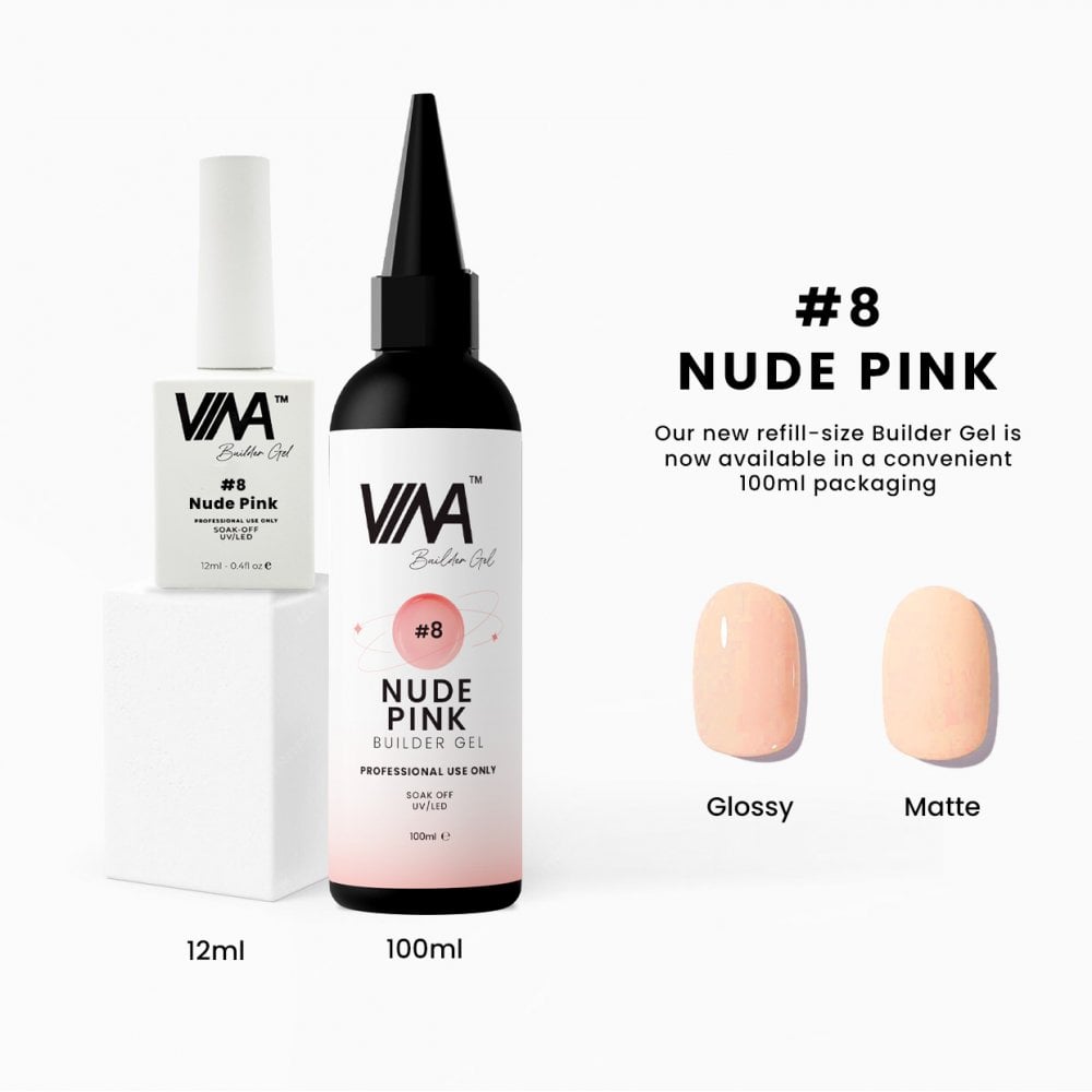 VINA Gel Refill 100ml - Nude Pink #8