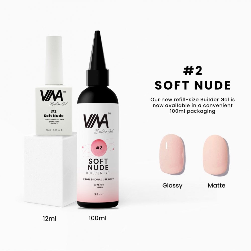 VINA Gel Refill 100ml - Builder Soft Nude #2