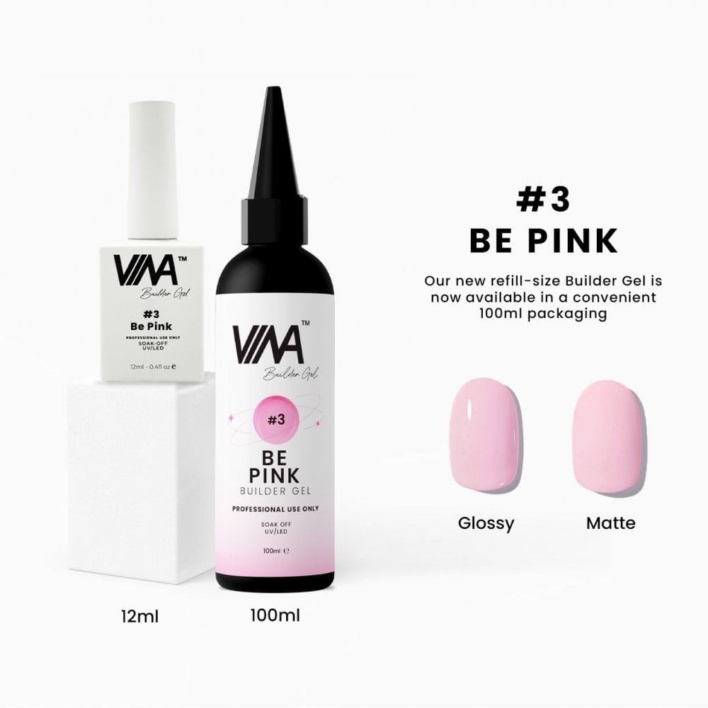 VINA Gel Refill 100ml - Builder Be Pink #3