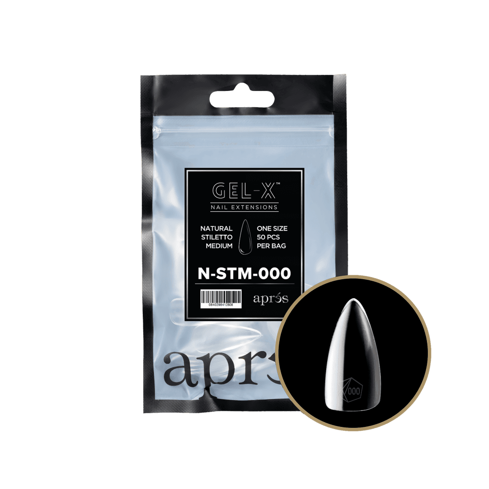 APRES Gel-X® Natural Stiletto Refill Tips