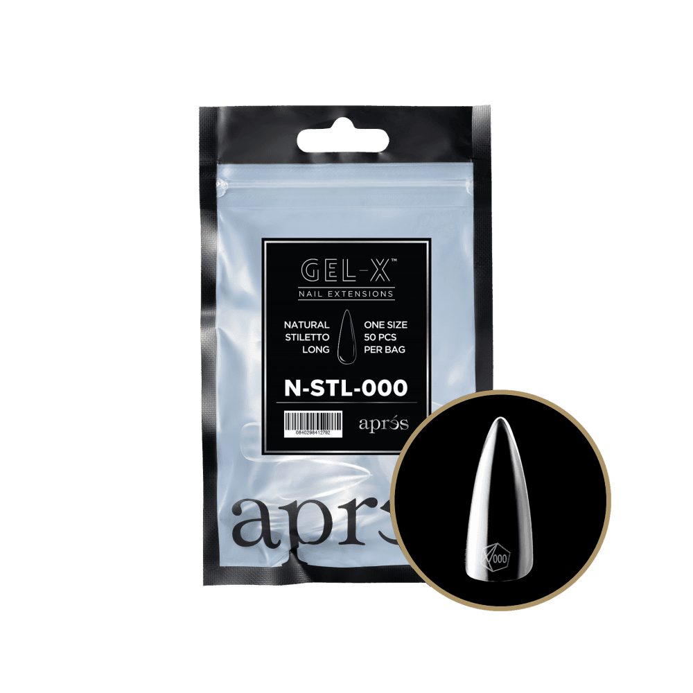 APRES Gel-X® Natural Stiletto Refill Tips