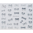 Sticker #D91Lace Bows Silver
