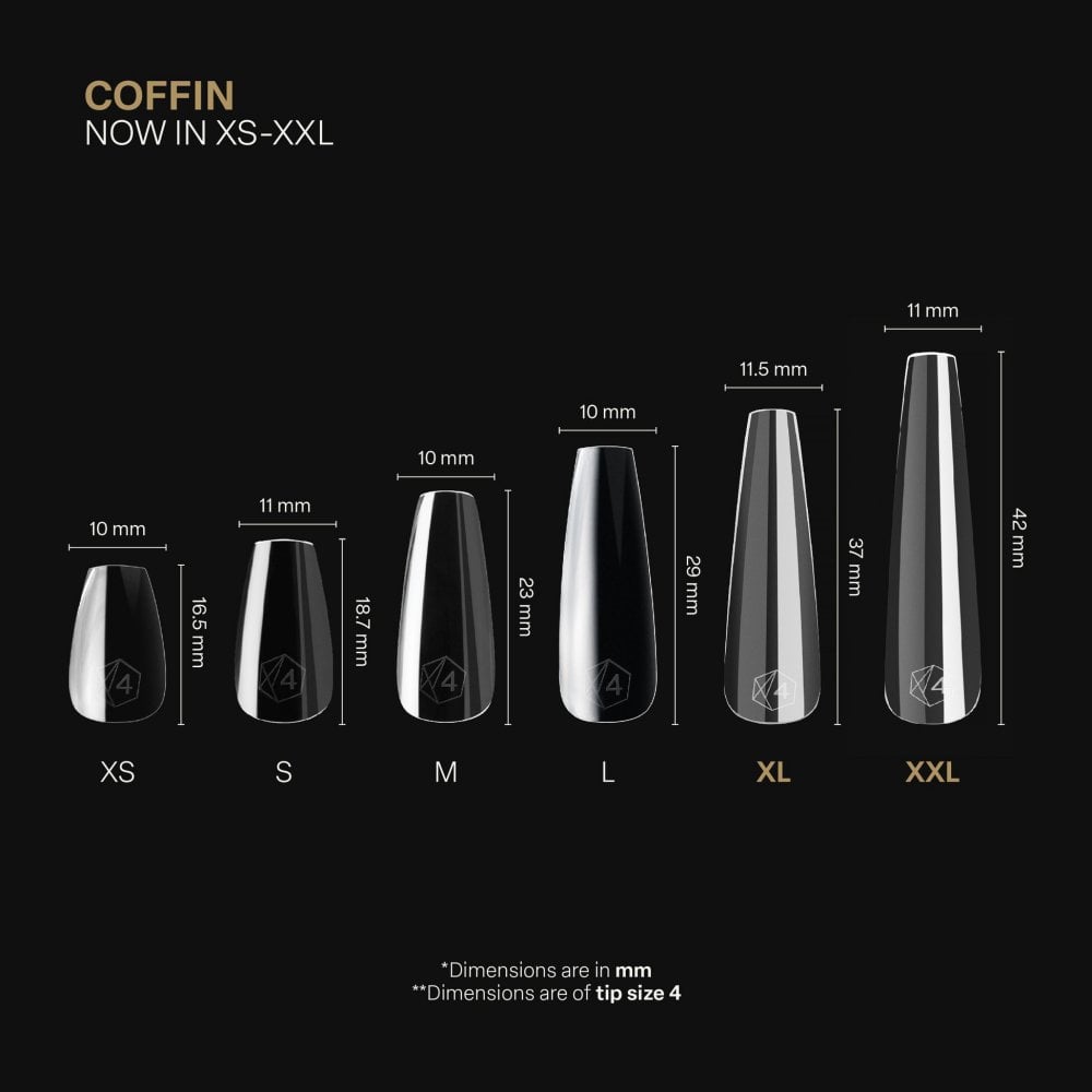 APRES Gel-X® Coffin Box of Tips - Pro (600pcs)