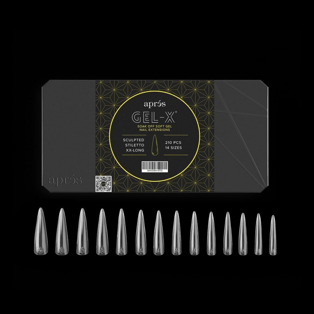 APRES Gel-X® Sculpted Stiletto XX-Long Box of Tips - Mini (210pcs)