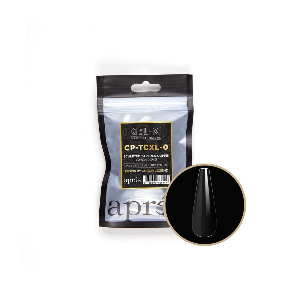 APRES Chaun Legend x APRES Gel-X® Sculpted Tapered Coffin X-Long Refill Tips