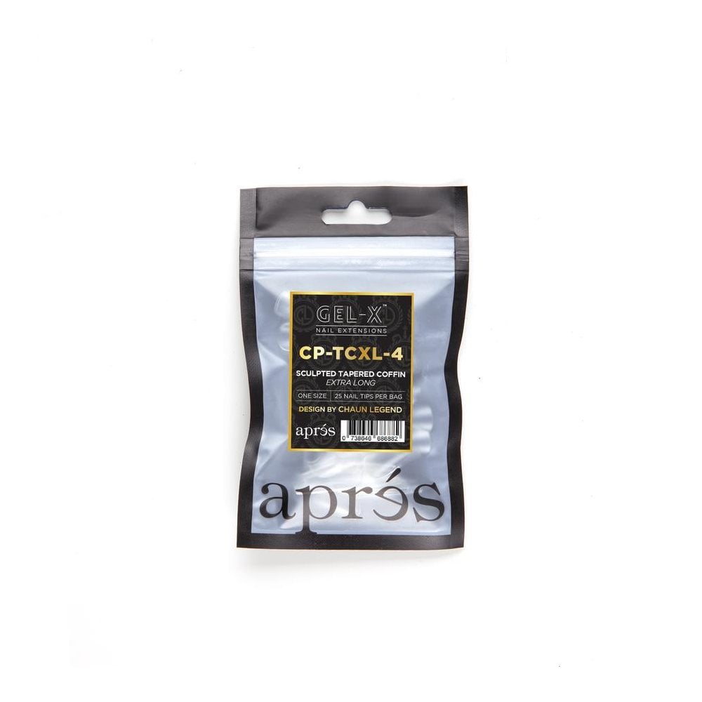 APRES Chaun Legend x APRES Gel-X® Sculpted Tapered Coffin X-Long Refill Tips