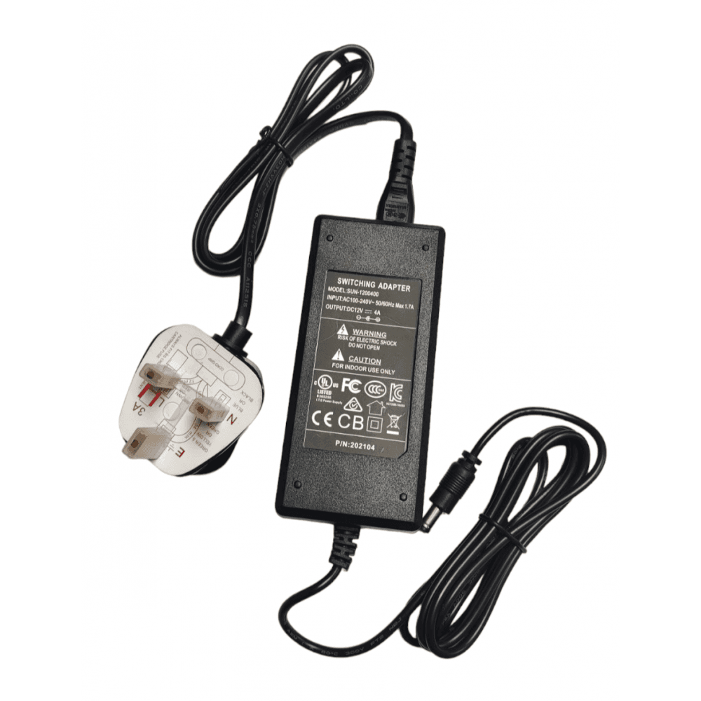 Switching Adapter UK Plug - Model SUN-1200400