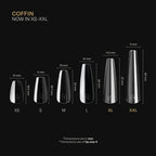 APRES Gel-X® Sculpted Coffin XX-Long Box of Tips - Mini (210pcs)