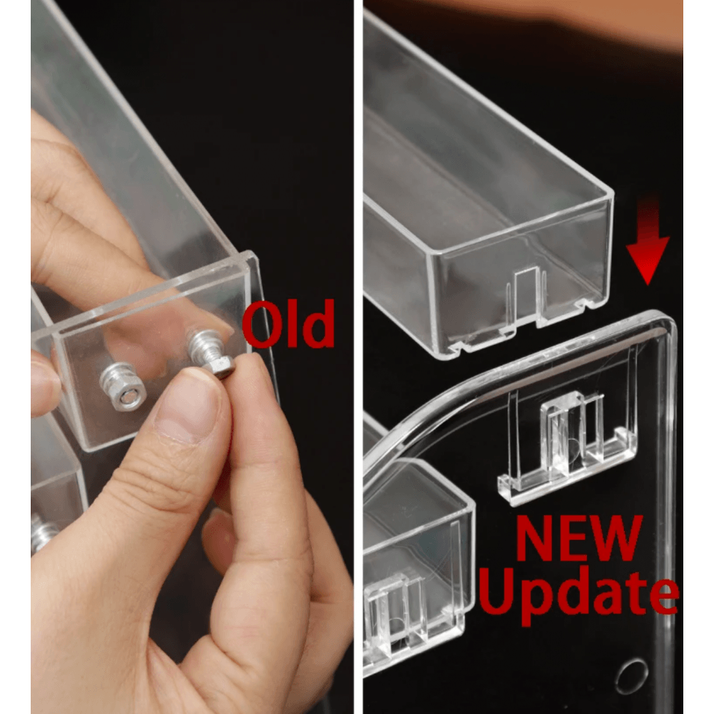 7-Tier Acrylic Gel & Nail Polish Display Stand No Screw Needed - Hold Up To 91 Bottles (L)