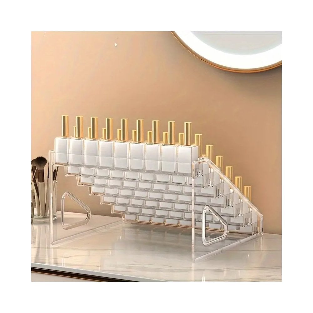 7-Tier Acrylic Gel & Nail Polish Display Stand No Screw Needed - Hold Up To 91 Bottles (L)