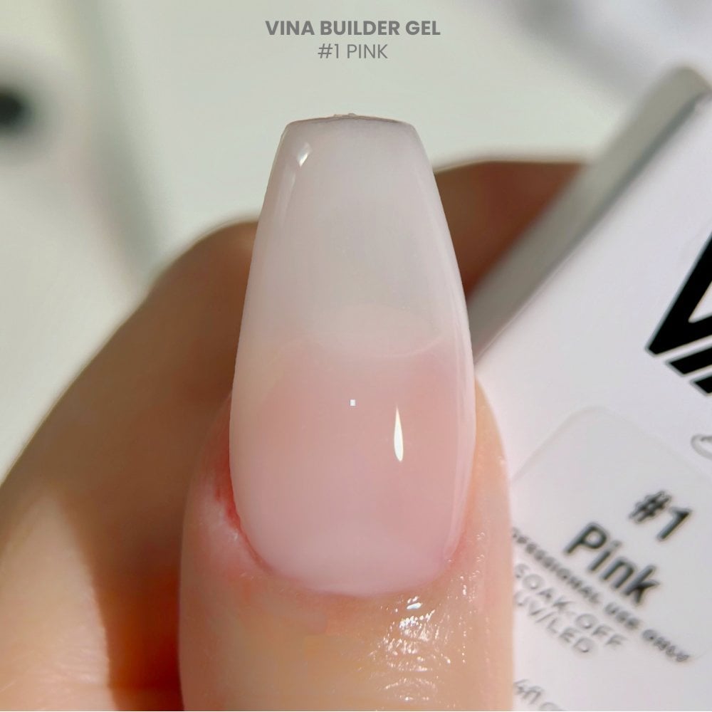 VINA Brush on Builder Gel 12ml - #1 Pink