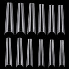 Extreme length Clear XXL Coffin Nail Tip Refill Bag (With Well)