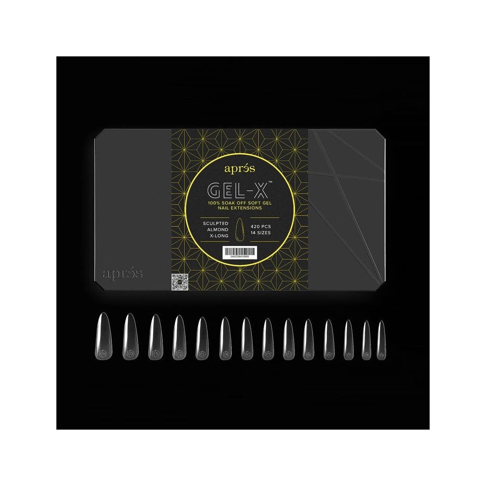 APRES Gel-X® Sculpted Almond Extra Long Box of Tips - Pro (420pcs)