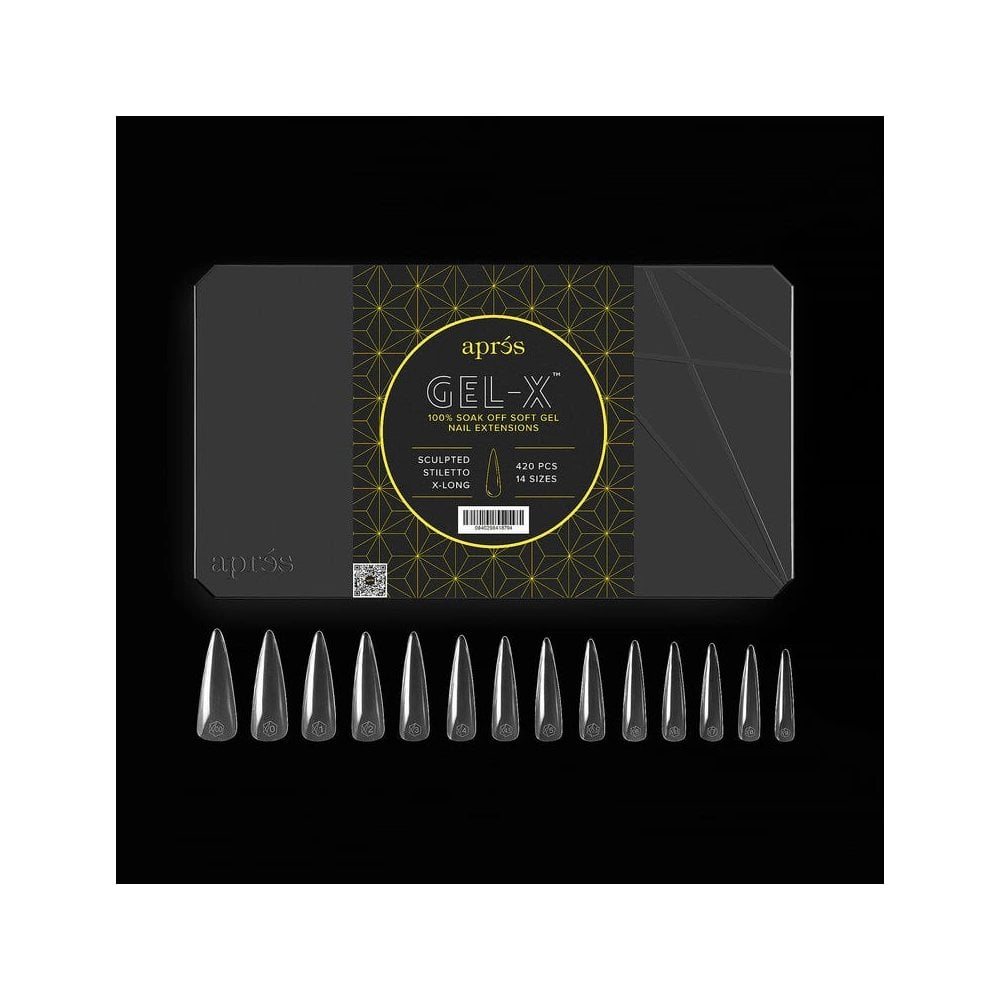 APRES Gel-X® Sculpted Stiletto Extra Long Box of Tips - Pro (420pcs)