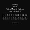 APRES Refill Tips - Natural Round Medium First Gen
