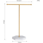 Marble Base Nail Polish Swatch Display Stand with Gold Accent