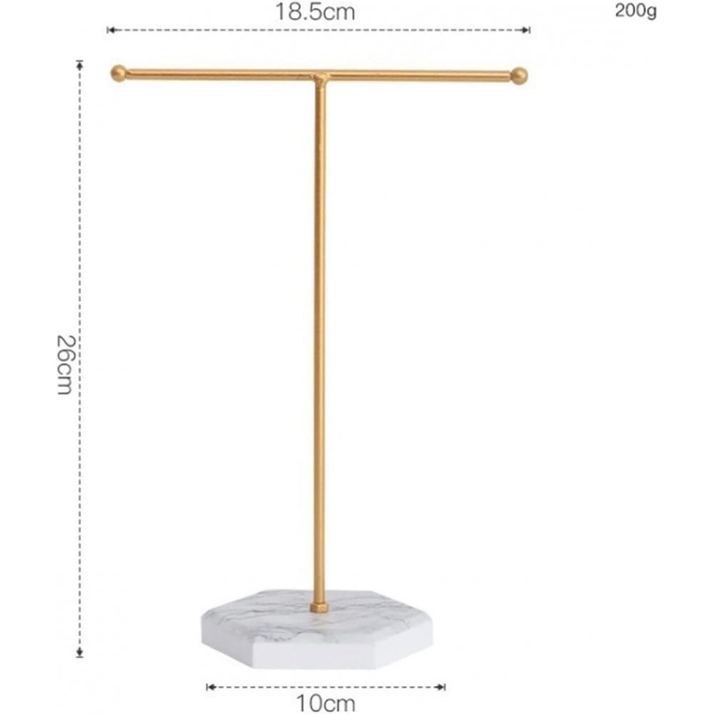 Marble Base Nail Polish Swatch Display Stand with Gold Accent