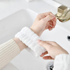 Spa Headband and Wristband Set for Face Washing