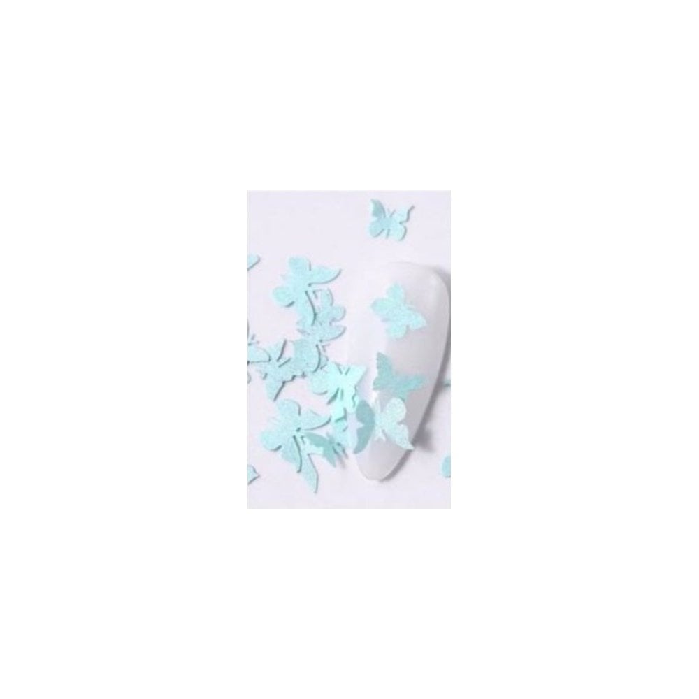 Nail Art Pastel Butterfly Turquoise  - Single Pot