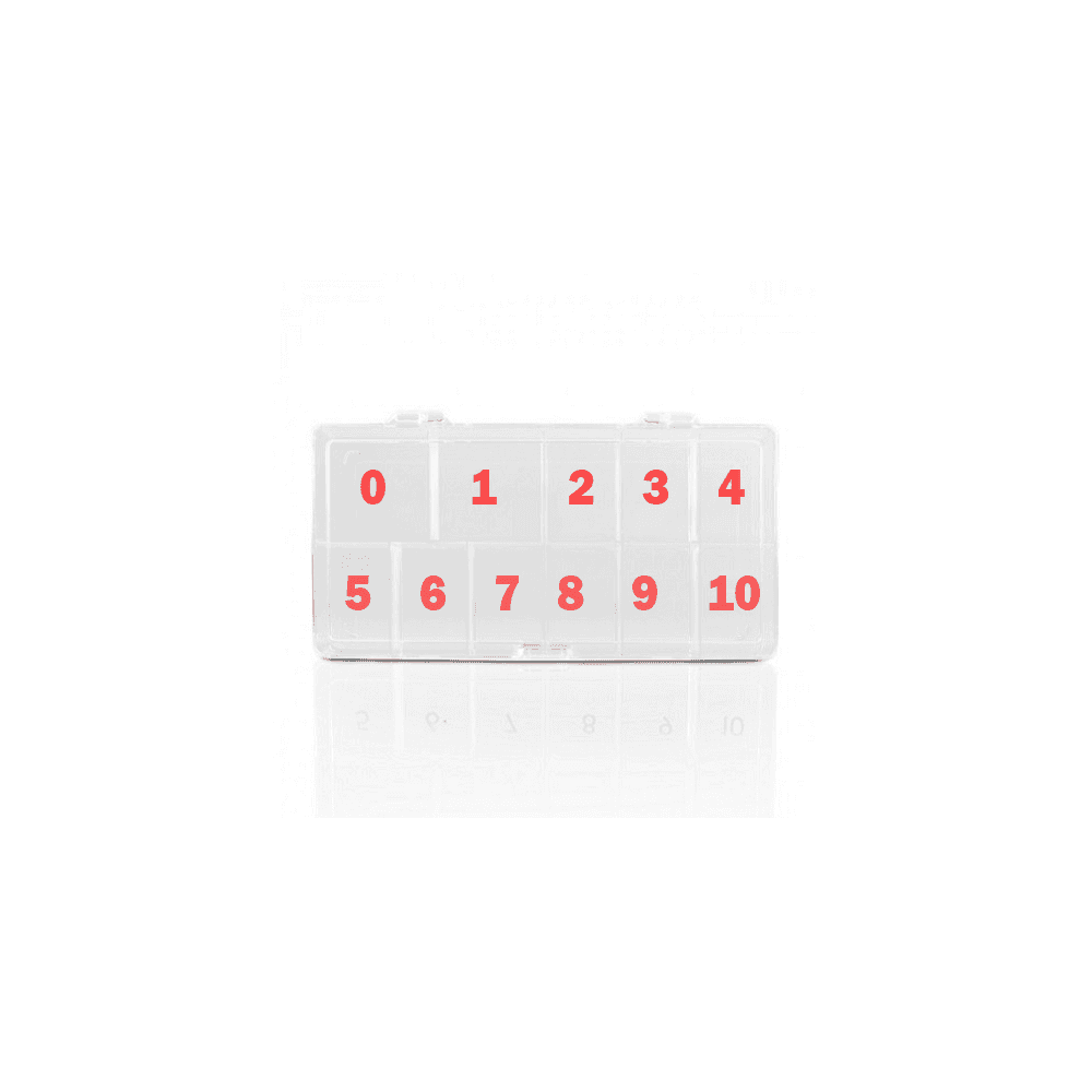 Empty Nail Tip Box 0-10 Clear