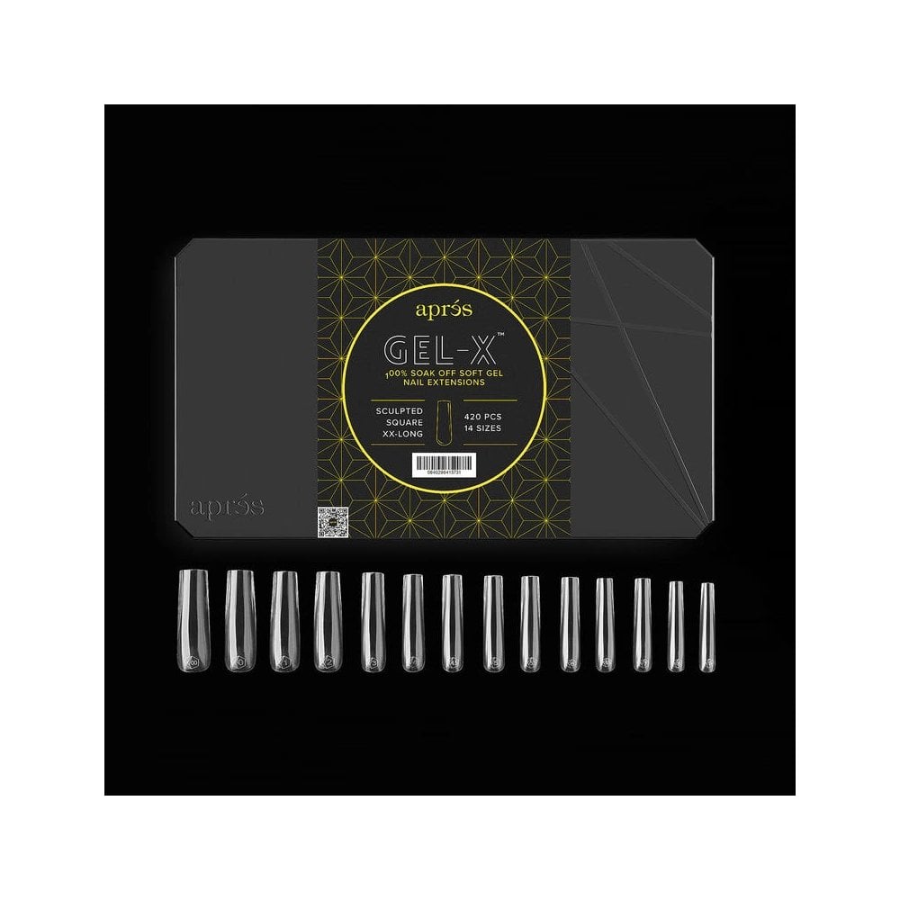 APRES Gel-X® Sculpted Square EXTRA Extra Long Box of Tips - Pro (420pcs)