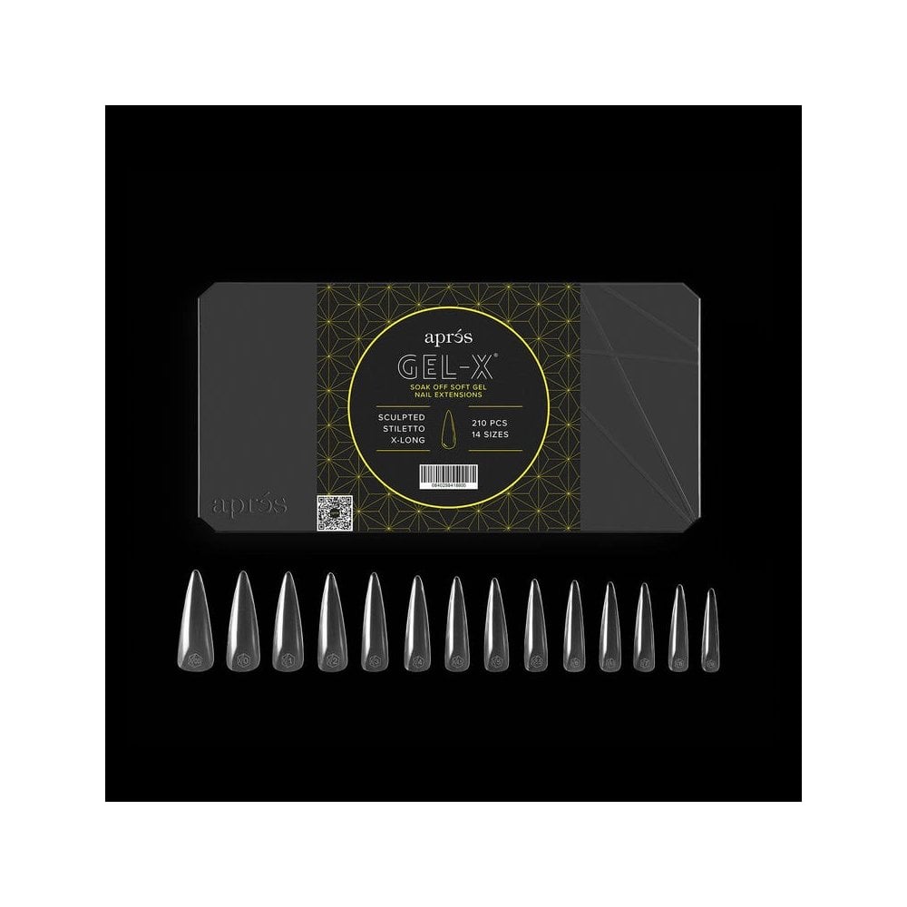 APRES Gel-X® Sculpted Stiletto X-Long Box of Tips - Mini (210pcs)