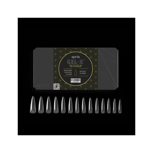 APRES Gel-X® Sculpted Stiletto X-Long Box of Tips - Mini (210pcs)