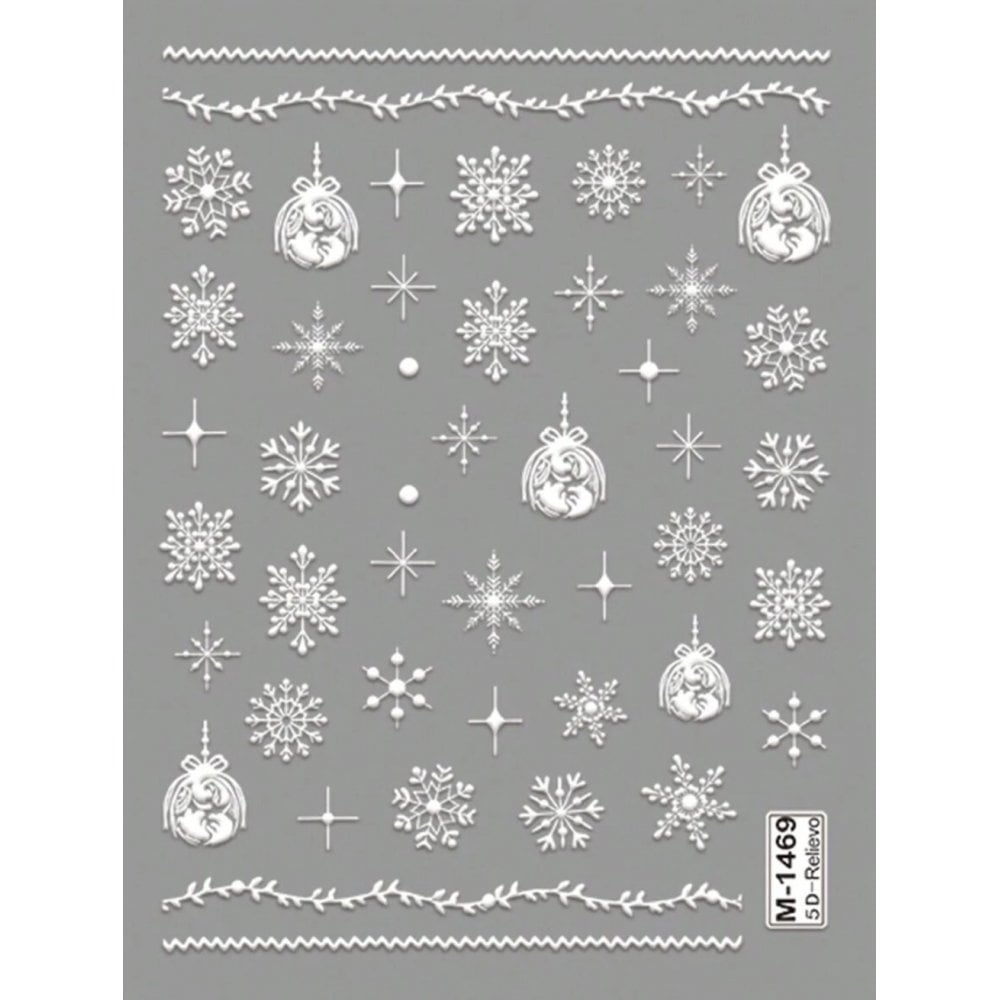 5D Christmas Nail Art Stickers - M-1469