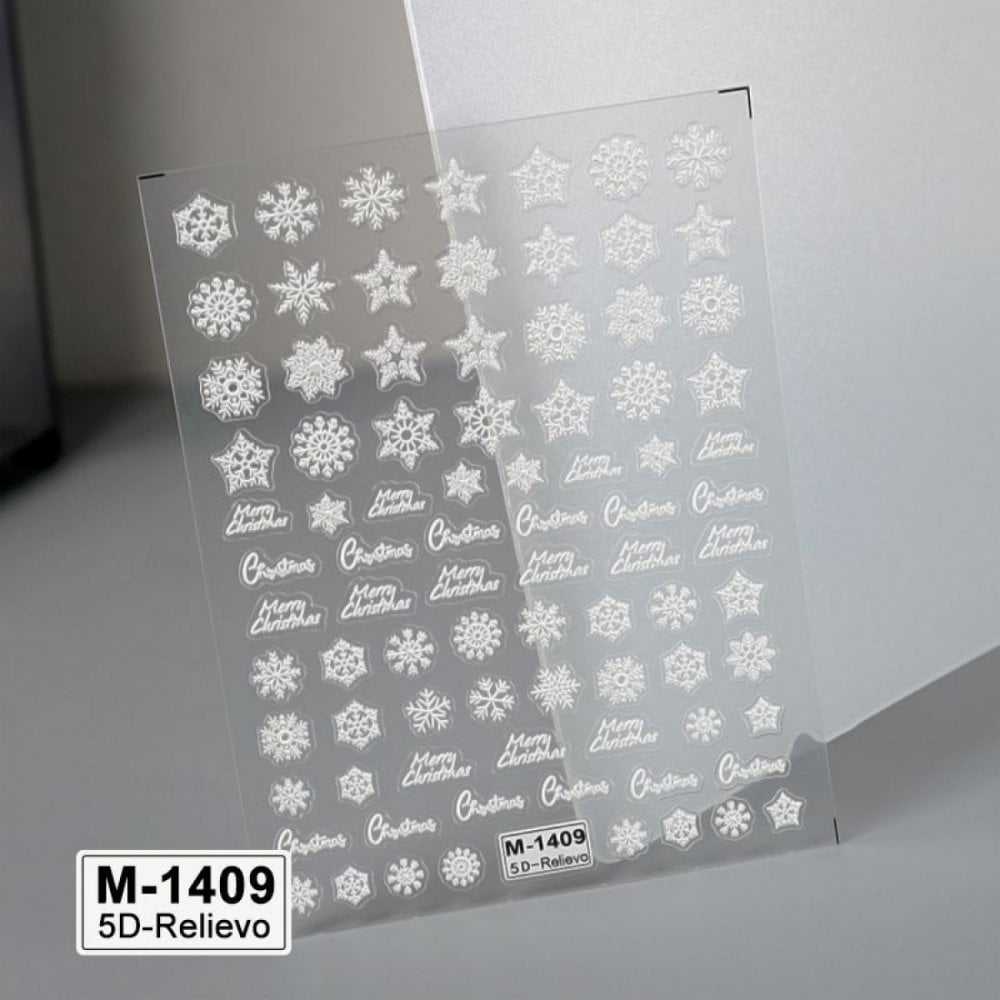 5D Christmas Nail Art Stickers - M-1409