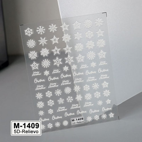 5D Christmas Nail Art Stickers - M-1409
