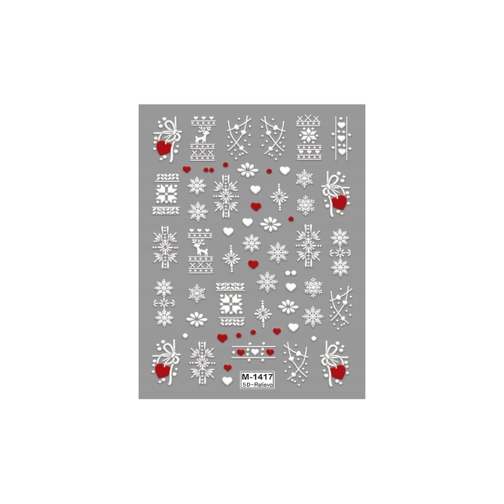 5D Christmas Nail Art Stickers - M-1417