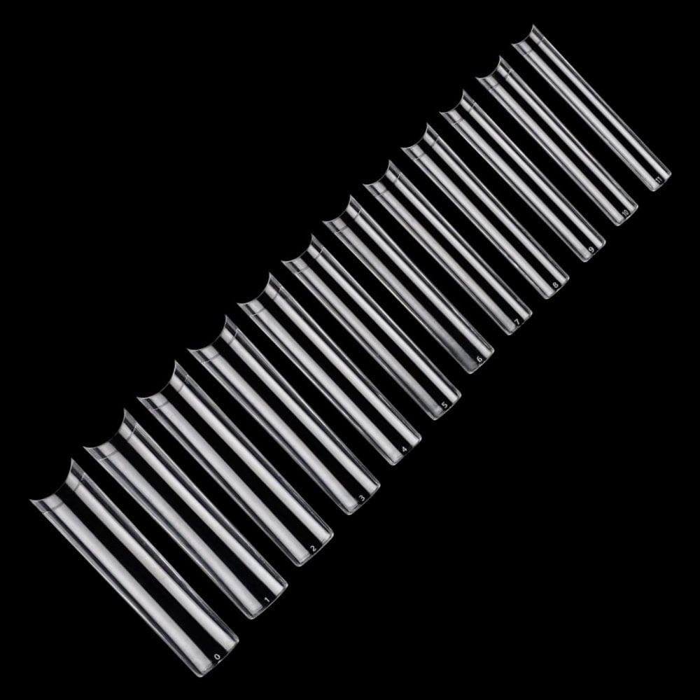 Extreme Length Extra Extra Long Square Clear Nail Tips Box Clear (With Well)