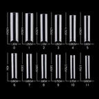 Extreme Length Extra Extra Long Square Clear Nail Tips Box Clear (With Well)