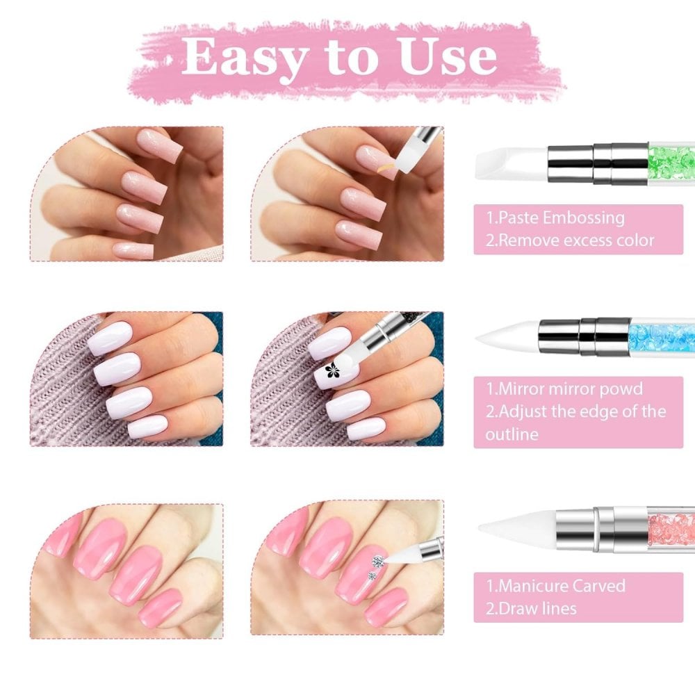Dual-Tipped 3D Gel Sculpting & Chrome Pen