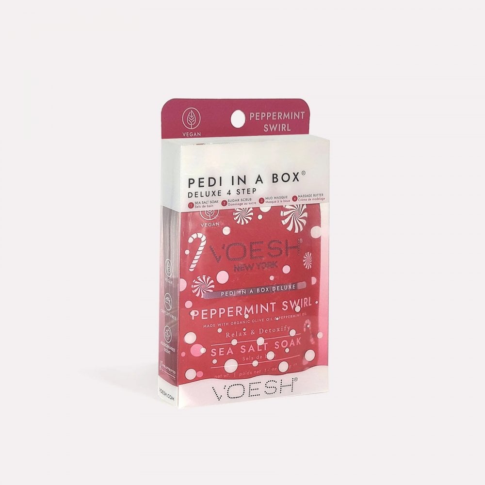 VOESH Pedi In A Box Deluxe 4 Step - Peppermint Swirl