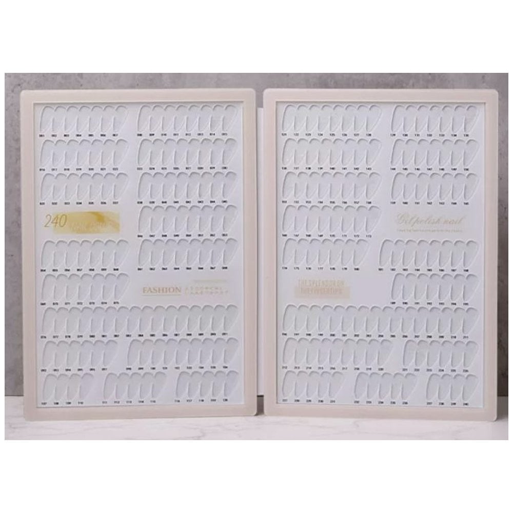 Nail Colour Acrylic Stiletto Display Book 240 slots & Tips