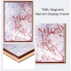 Magnetic Nail Art Display Frame - Rose Gold *FREE pack of 240 Pointed Tips Clear*