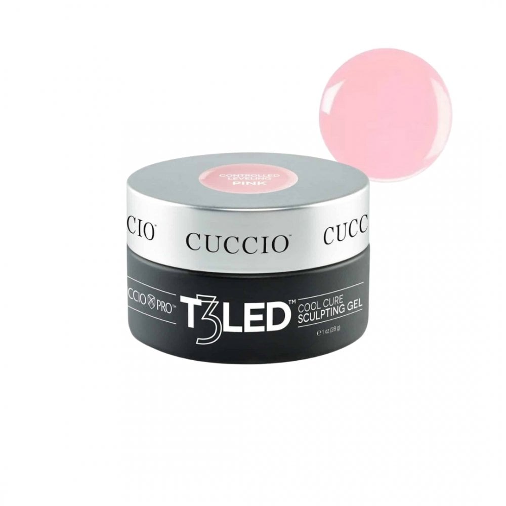 CUCCIO T3 LED/UV Controlled Levelling Thick Viscosity Gel 1oz (28g) - Transparent Pink