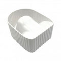 Ribbed Nail Spa Manicure Bowl - White