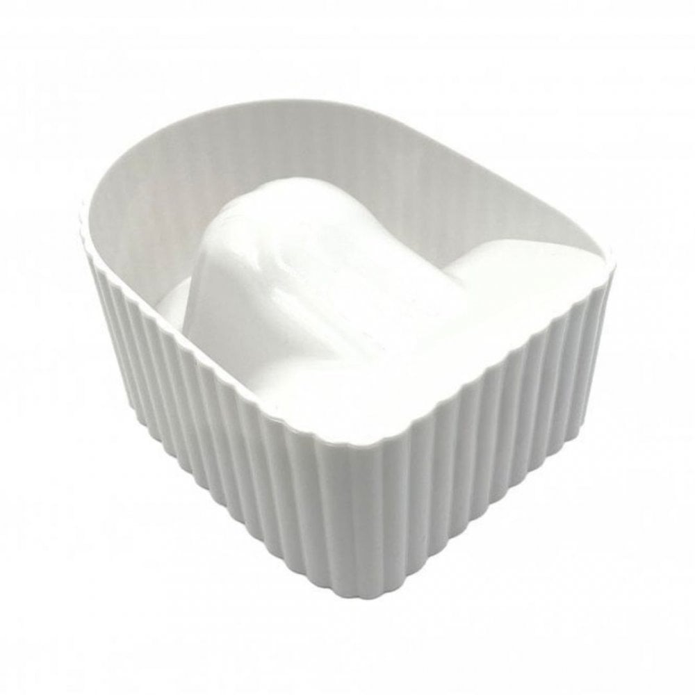 Ribbed Nail Spa Manicure Bowl - White