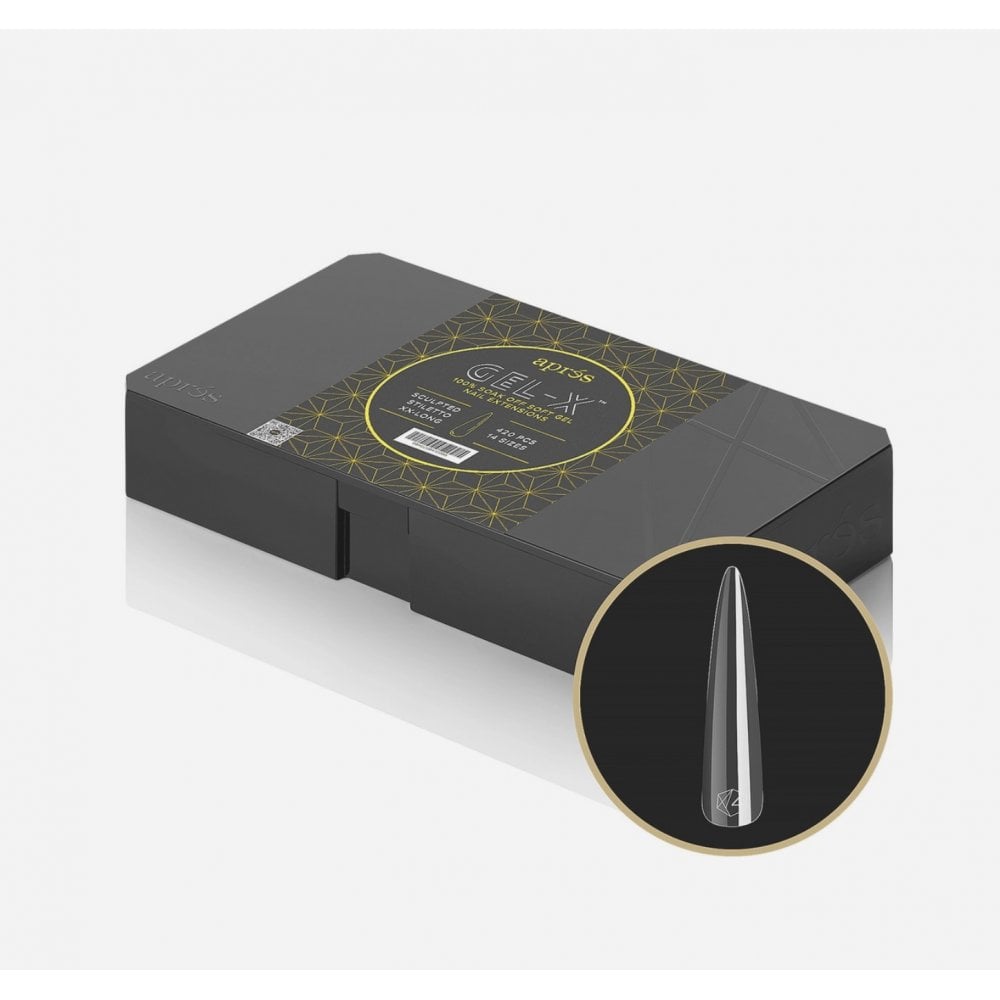 APRES Gel-X® Sculpted Stiletto XX-Long Box of Tips - Pro (420pcs)