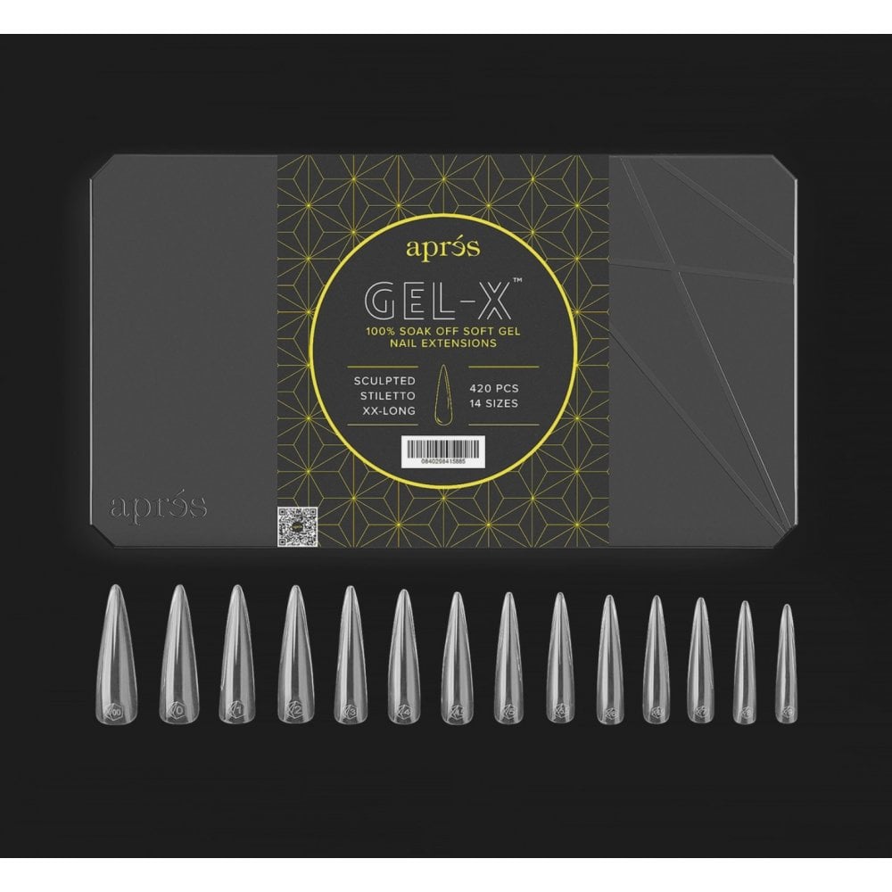 APRES Gel-X® Sculpted Stiletto XX-Long Box of Tips - Pro (420pcs)