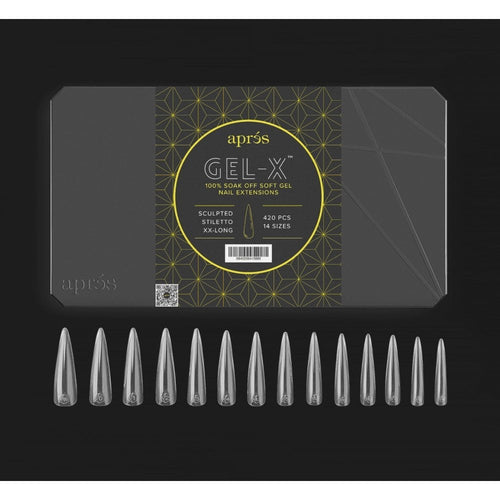 APRES Gel-X® Sculpted Stiletto XX-Long Box of Tips - Pro (420pcs)